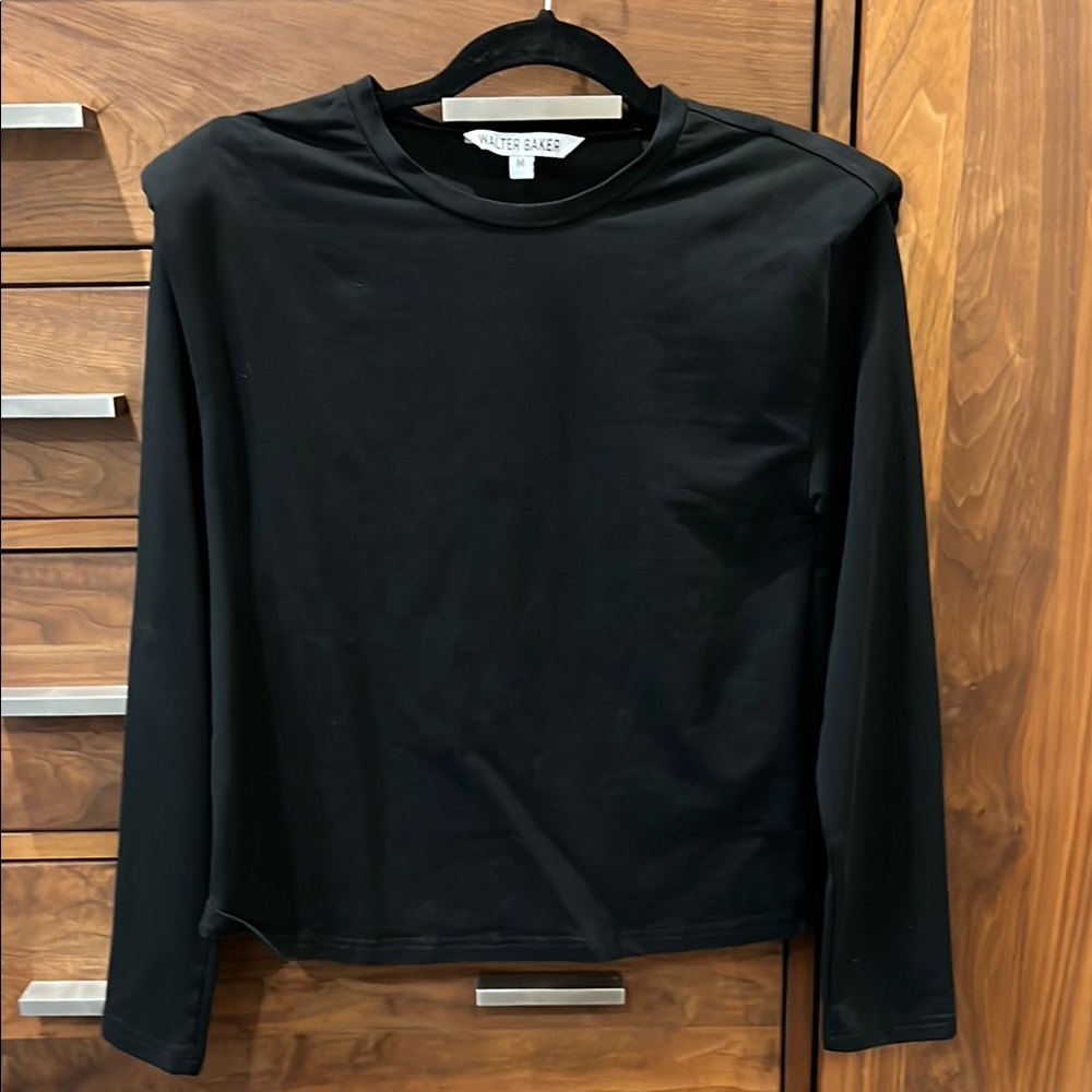 Walter Baker Black Boxy Long Sleeve
